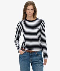 Essential Logo Stripe Long Sleeve Top