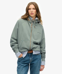 Essential Logo Oversized Raglan Zip Hoodie