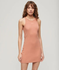 Embroidered Rib Racer Dress