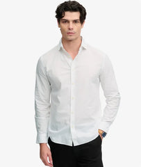 Cut Away Poplin Long Sleeve Shirt