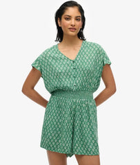 Short Sleeve Printed Playsuit