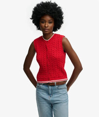 Cable Button Down Tank Top