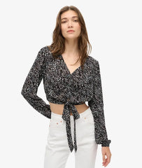 Vintage Tie Front Top