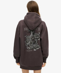 Tattoo Rhinestone Hoodie Dress
