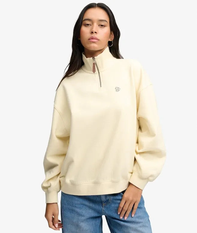 Luxe Casual Half Zip Sweatshirt