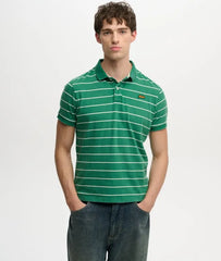 Vintage Stripe Jersey Polo Shirt