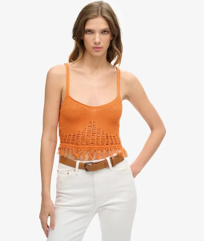 Vintage Crotchet Fringe Top