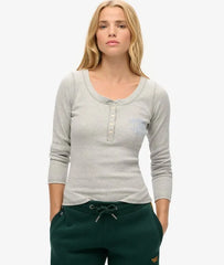Athletic Button Down Long Sleeve Top