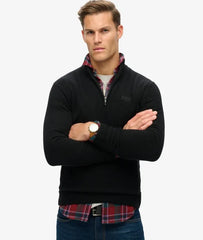 Essential Embroidered Knitted Half Zip Jumper