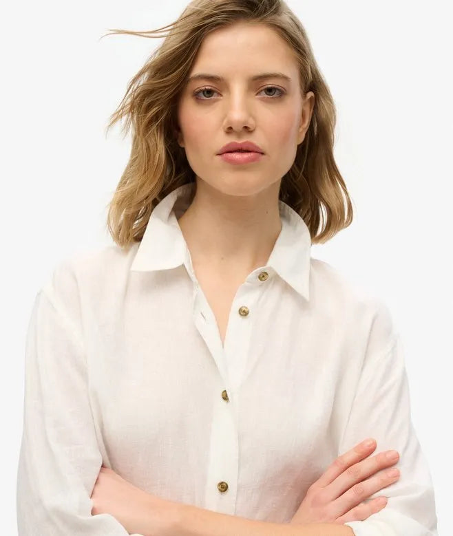 Casual Linen Boyfriend Shirt