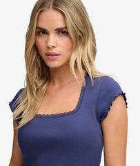 Essential Square Neck Short Sleeve T-Shirt