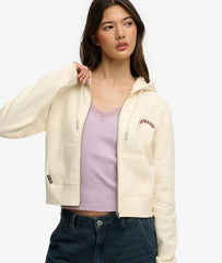 Essential Logo Cropped Zip Hoodie