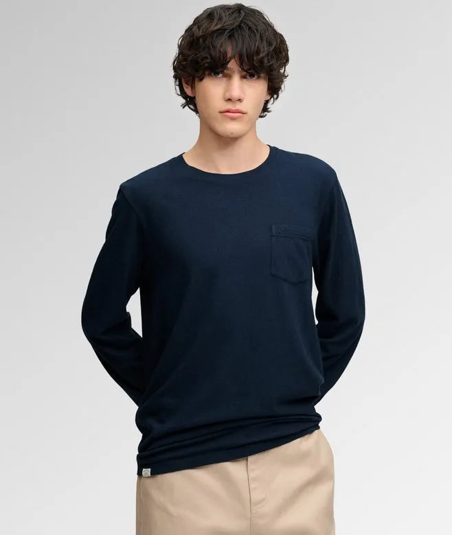 Cotton Linen Long Sleeve Pocket Top