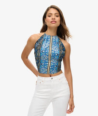 Paisley Print Halter Top