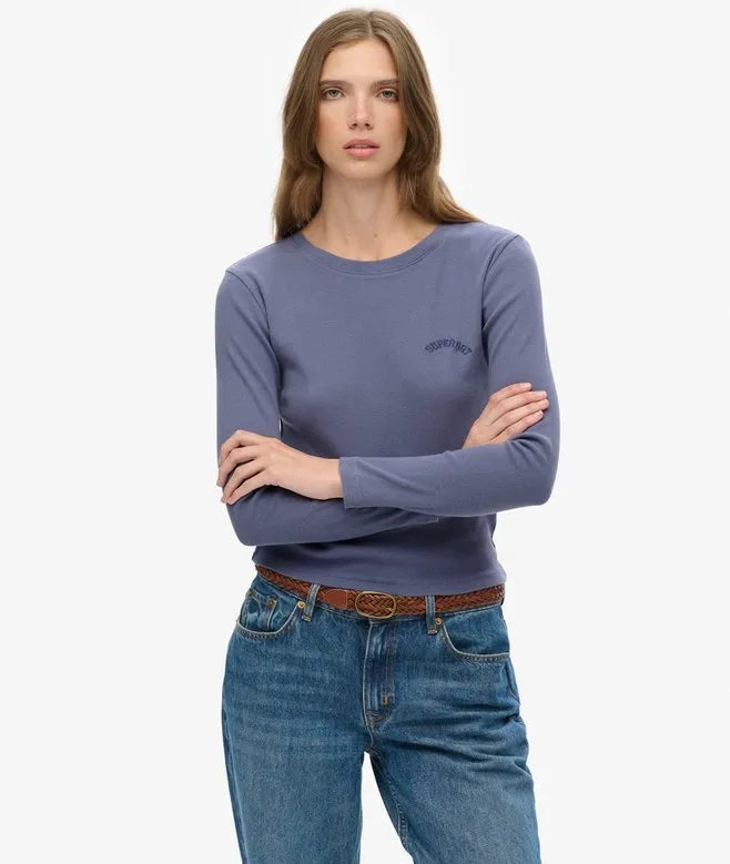 Athletic Essentials Logo Garment Dyed Ribbed Top