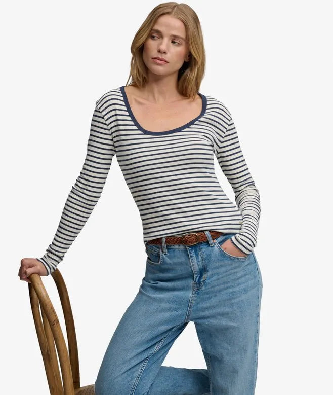 Athletic Essentials Striped Long Sleeve Top