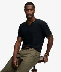 Classic Cotton Linen V-Neckline T-Shirt