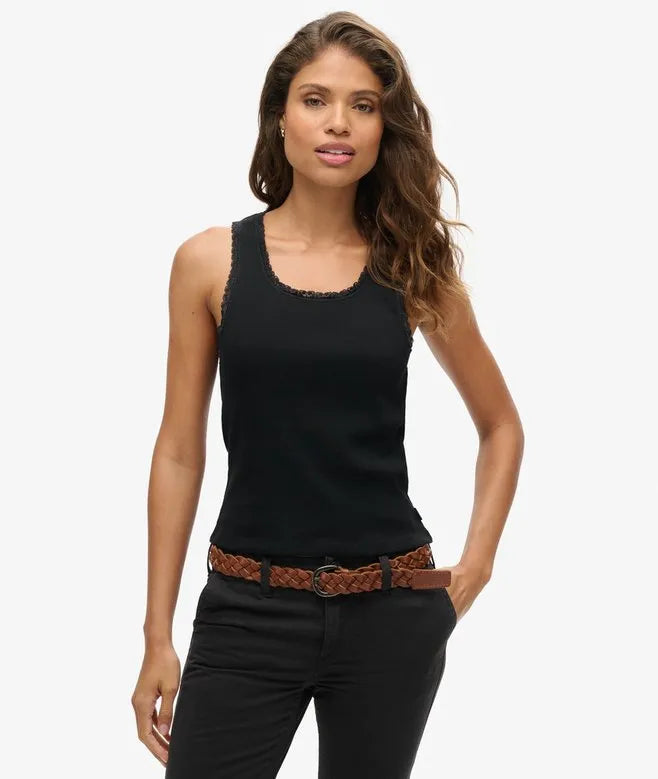 Athletic Essentials Lace Trim Vest Top