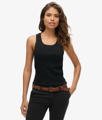 Athletic Essentials Lace Trim Vest Top