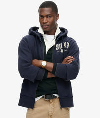 Vintage Athletic Zip Hoodie