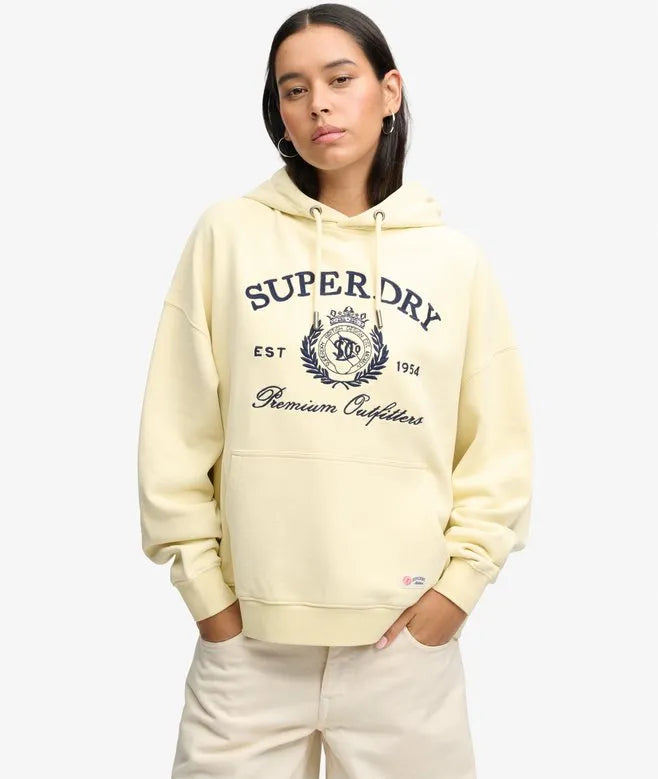 Luxe Casual Embroidered Relaxed Hoodie