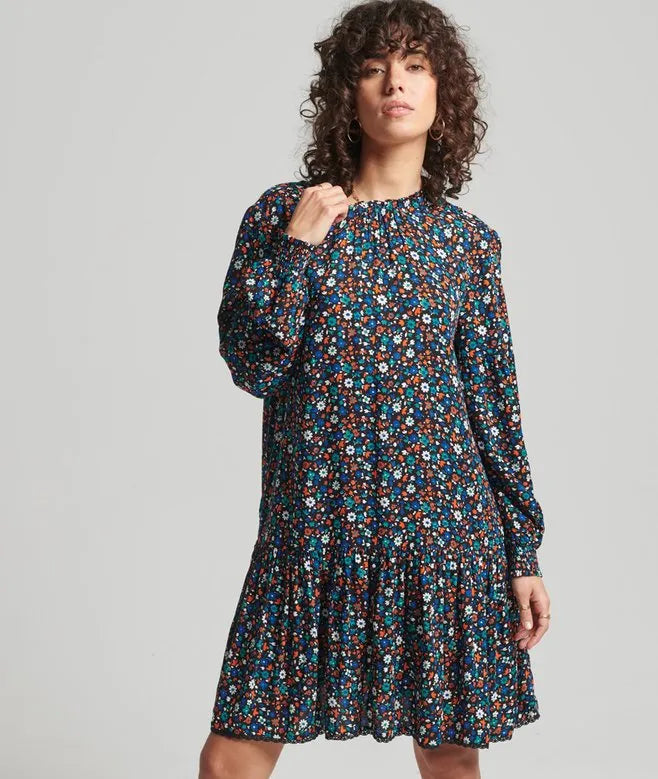 High Neck Mini Dress