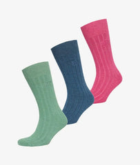 Organic Cotton Unisex Core Rib Crew Sock 3 Pack