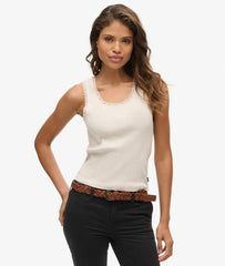 Athletic Essentials Vintage Lace Trim Vest Top