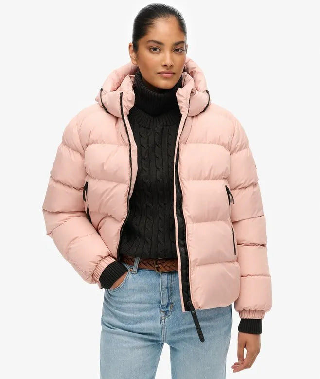Hooded Sports Puffer Jacket