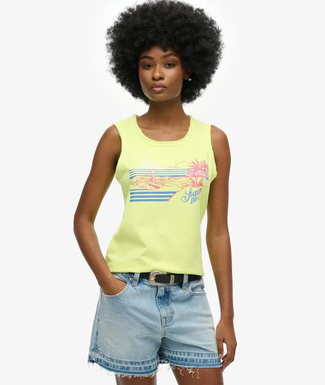 Outdoor Stripe Scoop Neck Tank Top