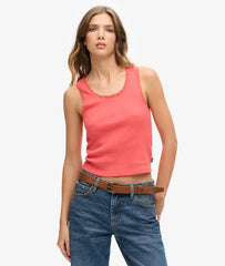 Athletic Essentials Vintage Lace Trim Vest Top