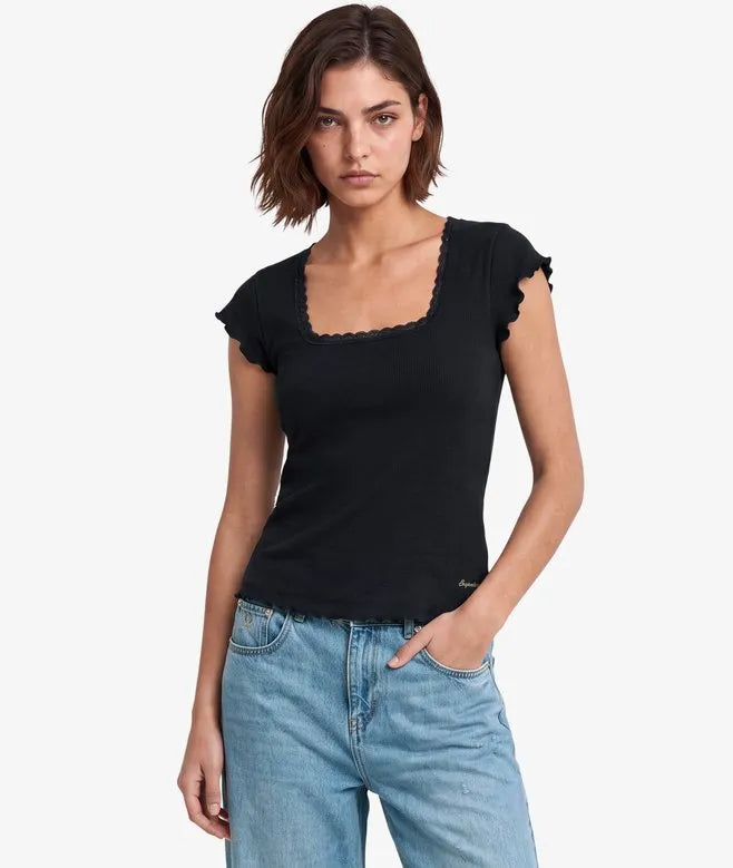 Essential Square Neck Short Sleeve T-Shirt