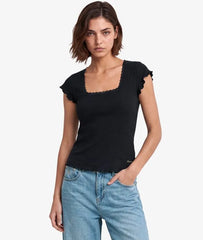 Essential Square Neck Short Sleeve T-Shirt