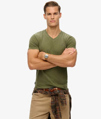 Organic Cotton Essential Logo V Neck T-Shirt