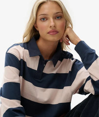 Athletic Essentials Cropped Stripe Rugby Top