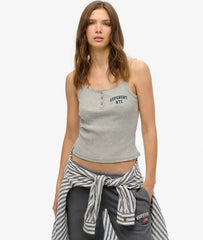 Athletic Essentials Embroidered Button Cami Top