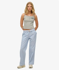 Organic Cotton Stripe Elasticated Trousers