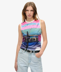 Sub Print Vest Top