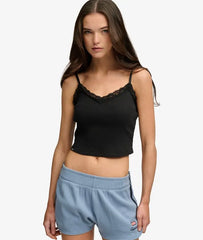 Essential Lace Trim Cropped Cami Top