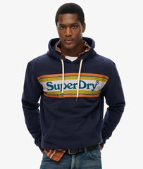 Venue Logo Striped Relaxed Hoodie