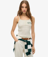 Athletic Essentials Graphic Button Cami Top