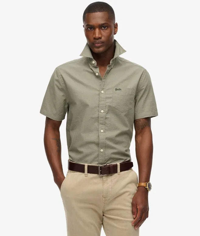 City Cotton Linen Short Sleeve Shirt