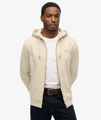 Essential Logo Half Brushed Zip Hoodie