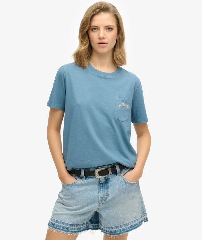 Essential Logo Garment Dye Pocket T-Shirt