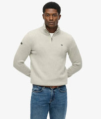 Cotton Half Zip Knit Jumper