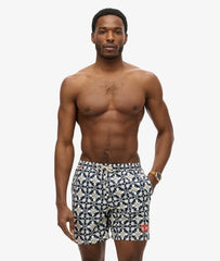 Tile Print 17-inch Swim Shorts