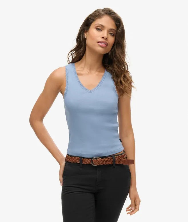 Athletic Essentials Lace Trim Vest Top