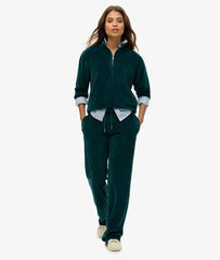 Velour Wide Leg Joggers