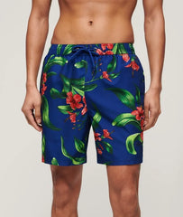 Recycled Hawaiian Print 17-inch Swim Shorts