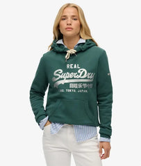 Vintage Logo Metallic Hoodie